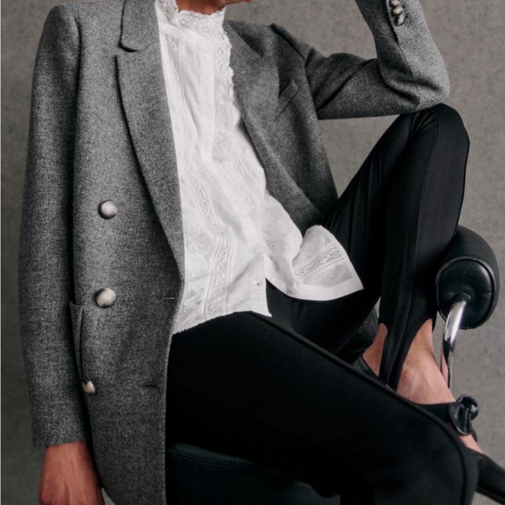 Michele Sezane Gray Blazer Jacket